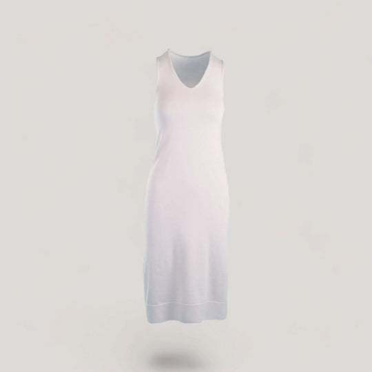 BROOKE | Egyptian Cotton Sleeveless Dress | COLOR: INVERNO |3D Knitted by ALLTRUEIST