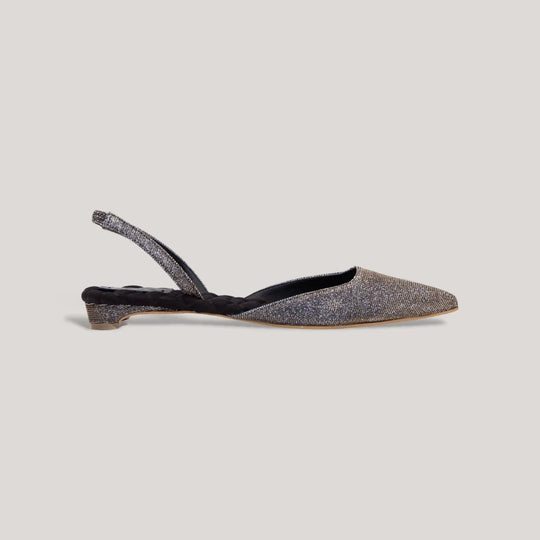 JACKIE | Metallic Slingback Flats | women&