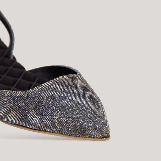 JACKIE | Metallic Slingback Flats | women&