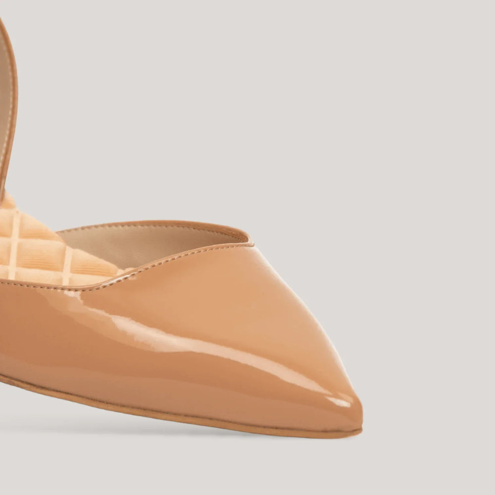 JACKIE | Nude Vegan Patent Slingback Flats | women's shoes | AERA | ALLTRUEIST