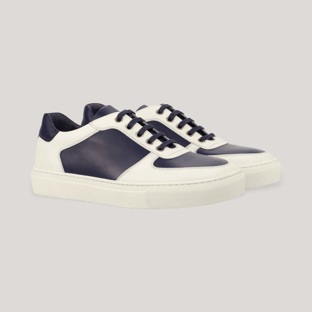 AVENIR | Low Top Trainer - Navy Blue & White | Men's | Men's Shoes | MADE-TO-MEASURE by ALLTRUEIST | allTRUEist