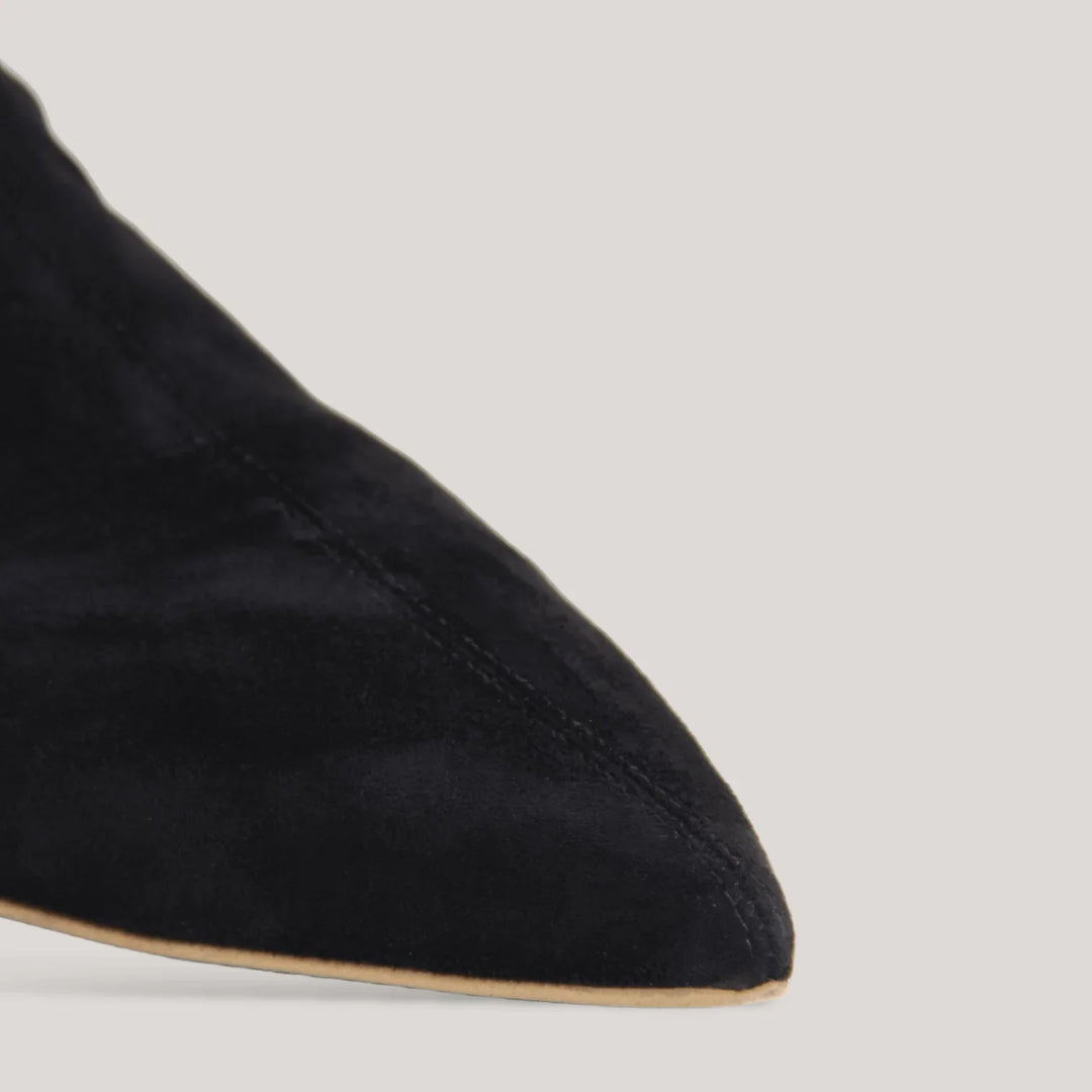 NICOLETTA | Black - Vegan Suede Over-The-Knee Boots | Women&