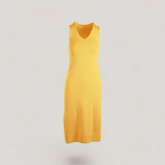 BROOKE | Egyptian Cotton Sleeveless Dress | COLOR: SOLE, PELLE, CORALLO, FIUME, MARINE, MICIO, INVERNO, NERO, CREMA, CACCIA, TUORLO, ATLANTIDE |3D Knitted by ALLTRUEIST