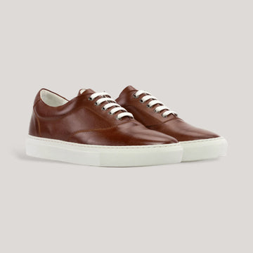 SUTOR | Oxford Vegan Sneaker - Brown | Men's