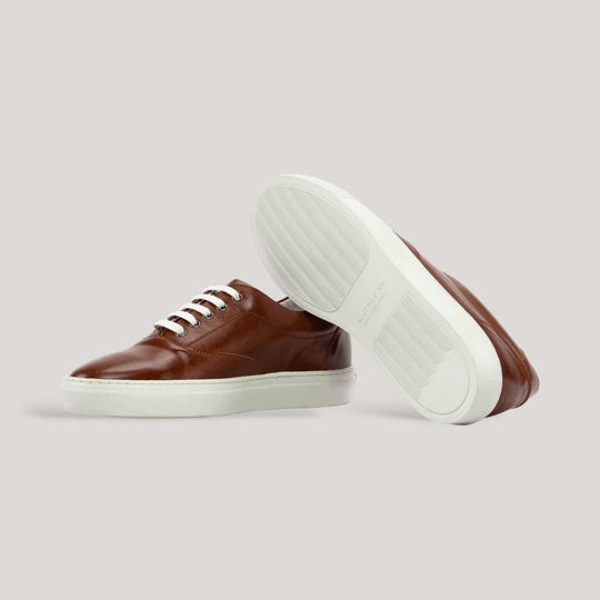 SUTOR | Oxford Vegan Sneaker - Brown | Men&