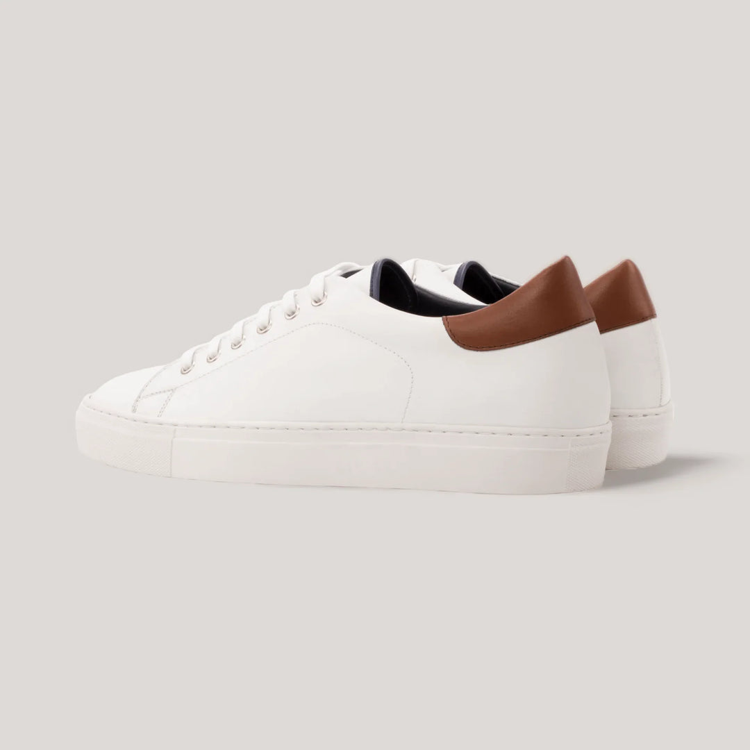 EON | Classic Sneakers - White, Brown &amp; Navy | Men&