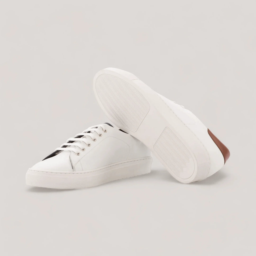 EON | Classic Sneakers - White, Brown &amp; Navy | Men&