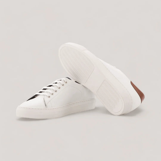 EON | Classic Sneakers - White, Brown &amp; Navy | Men&