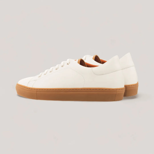 EON | Classic Sneakers - White, Cognac &amp; Caramel Sole | Men&