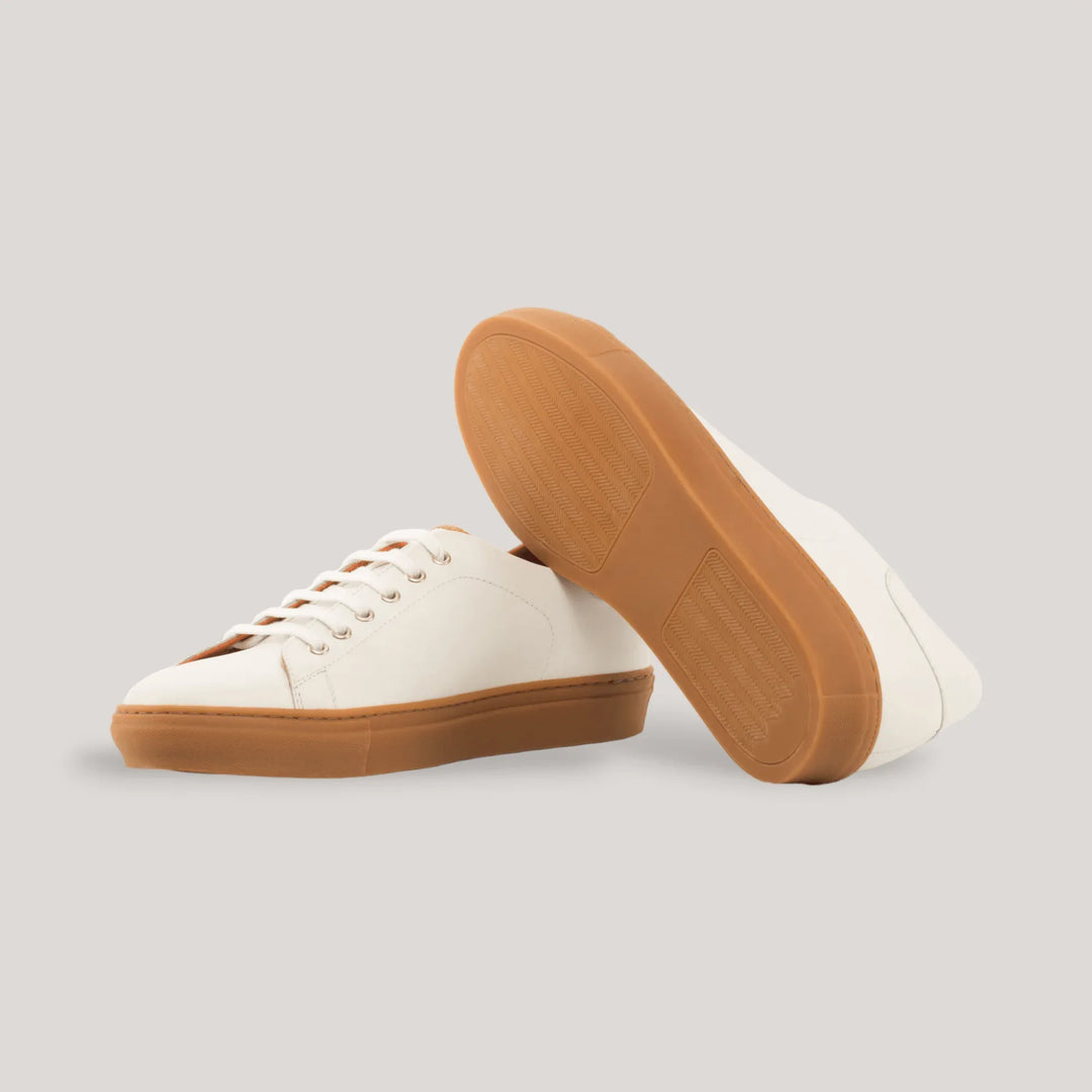 EON | Classic Sneakers - White, Cognac &amp; Caramel Sole | Men&