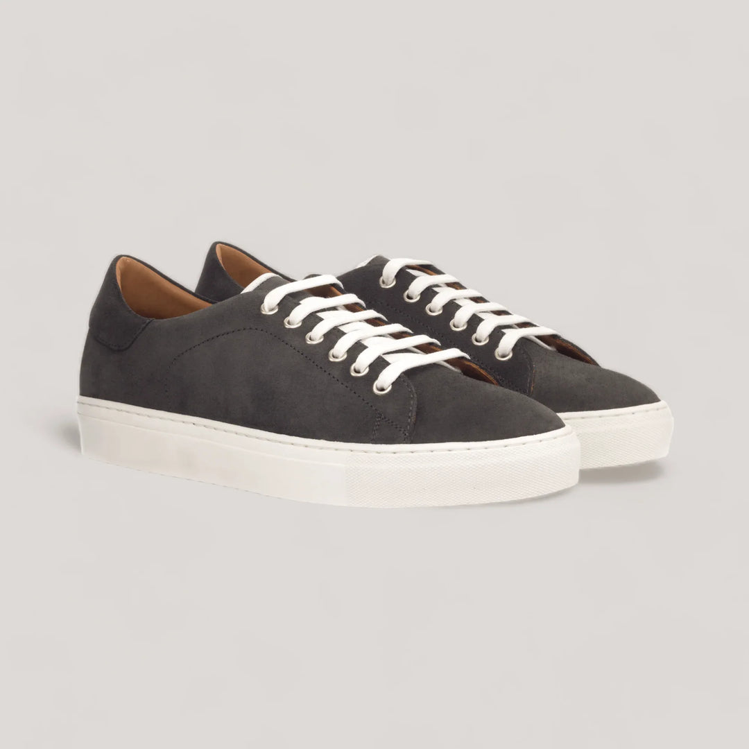 EON | Classic Sneakers - Grey Vegan Suede & White | Men's | Men's Shoes | MADE-TO-MEASURE by ALLTRUEIST | allTRUEist