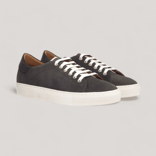 EON | Classic Sneakers - Grey Vegan Suede &amp; White | Men&