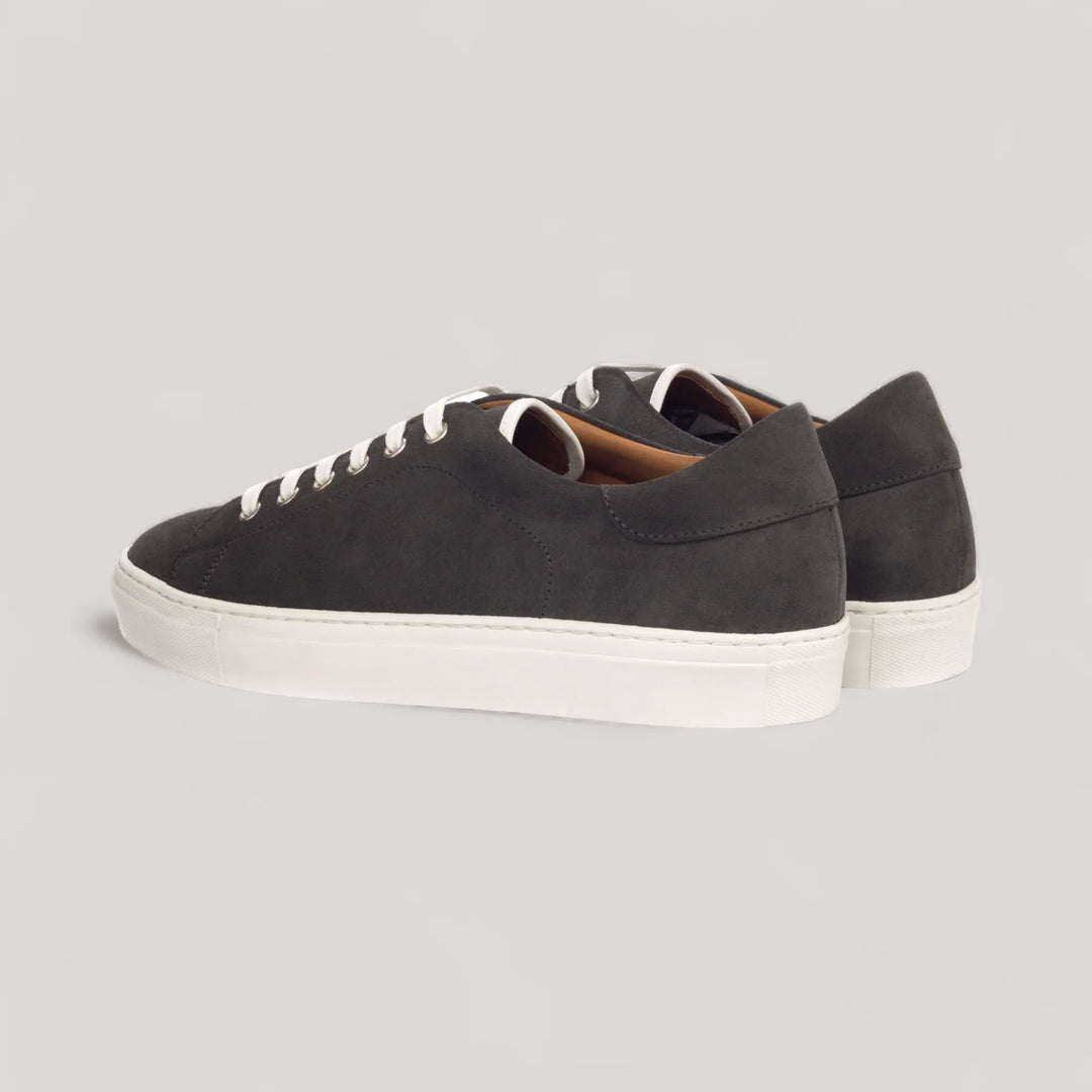 EON | Classic Sneakers - Grey Vegan Suede &amp; White | Men&