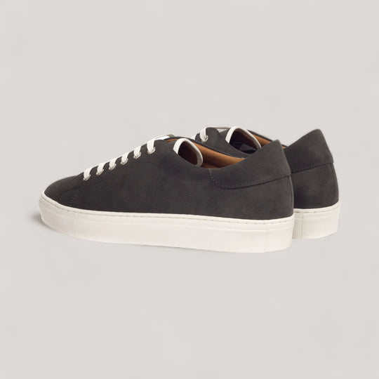 EON | Classic Sneakers - Grey Vegan Suede &amp; White | Men&