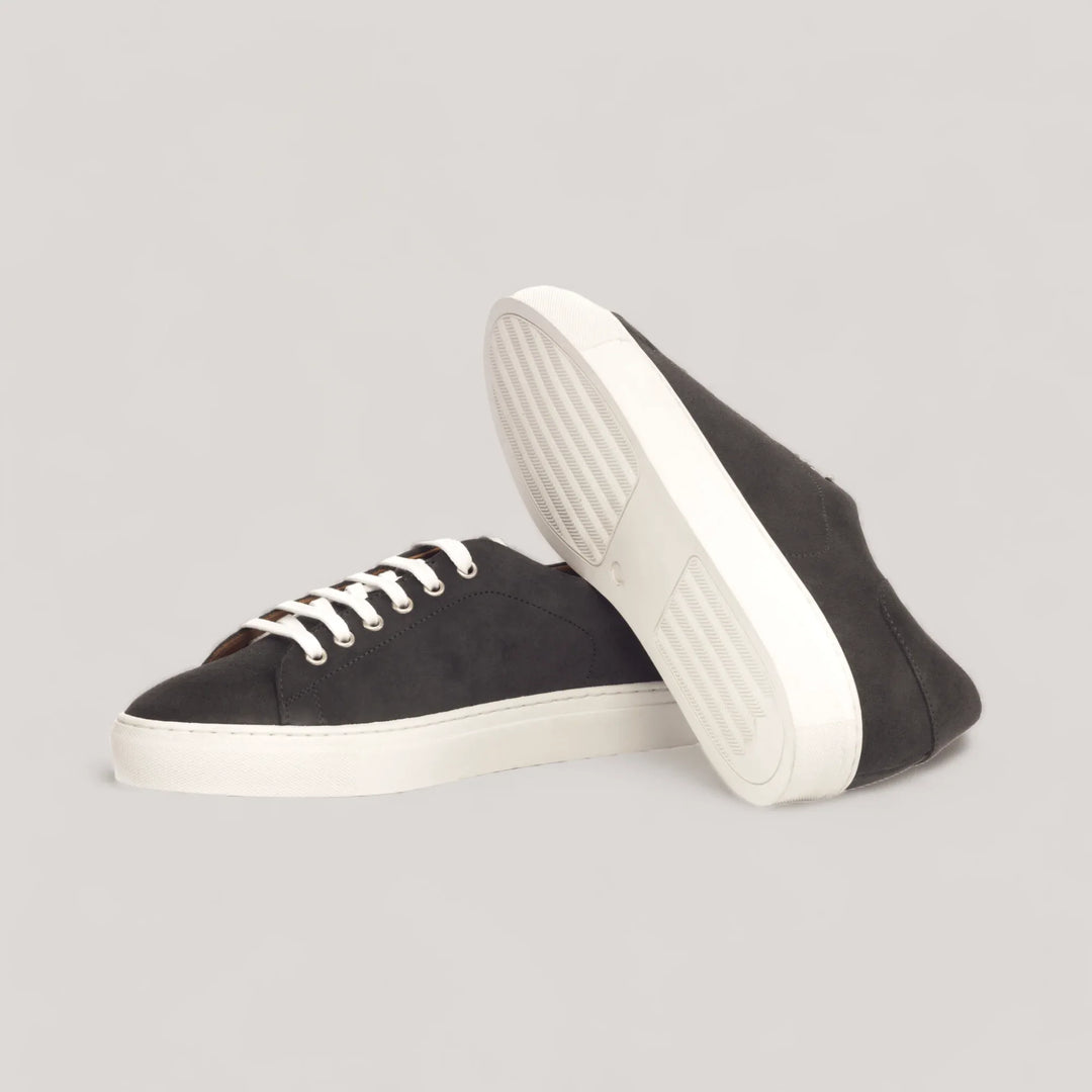 EON | Classic Sneakers - Grey Vegan Suede &amp; White | Men&