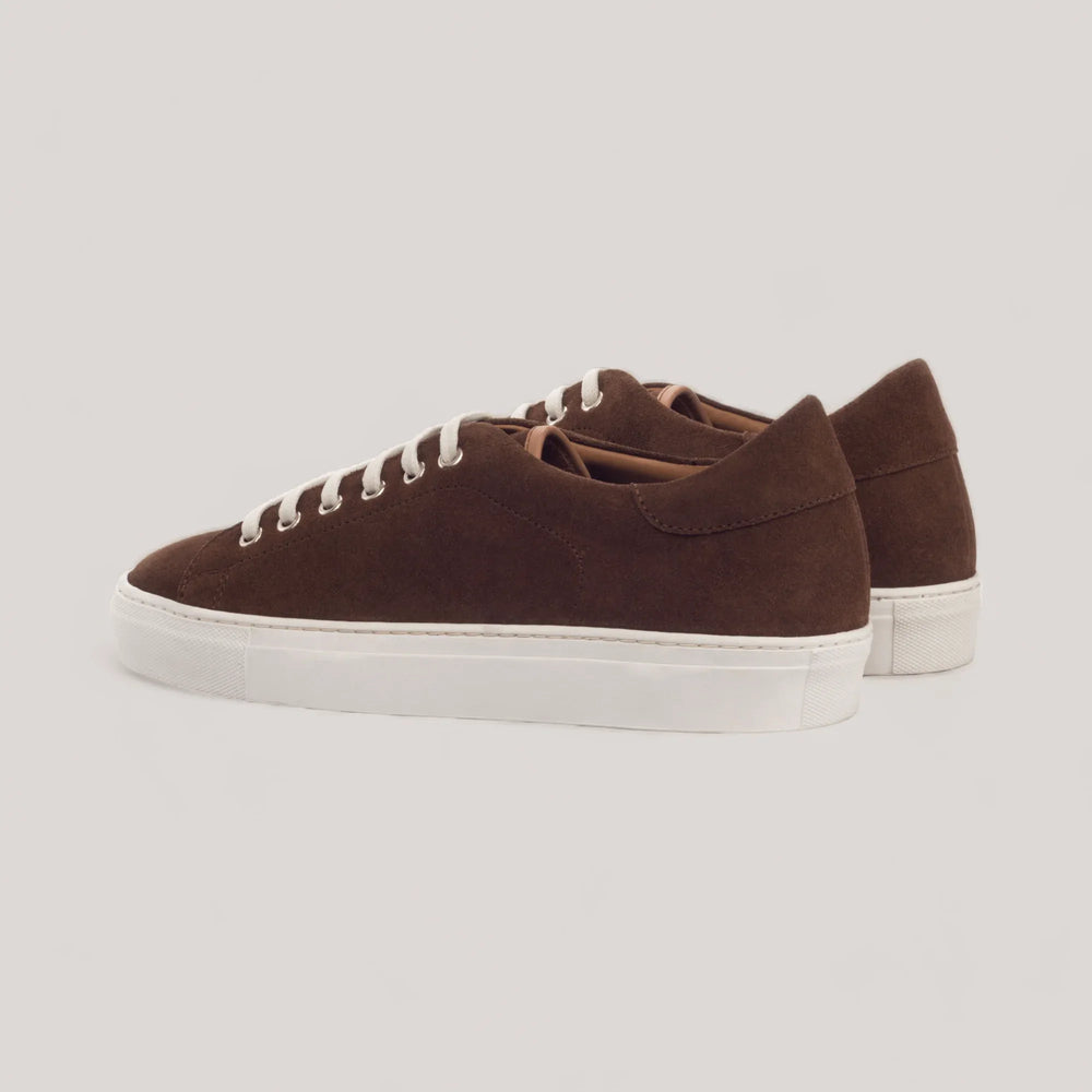 EON | Classic Sneakers - Brown Vegan Suede & Cognac | Men's | Men's Shoes | MADE-TO-MEASURE by ALLTRUEIST | allTRUEist