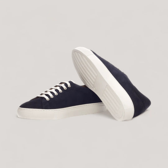 EON | Classic Sneakers - Navy Vegan Suede &amp; White | Men&
