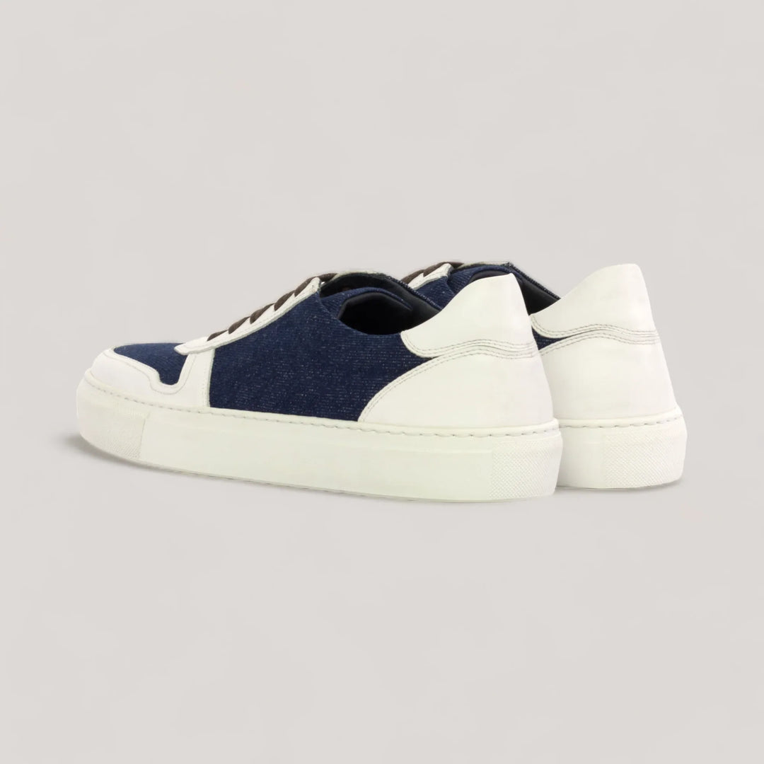 VERVE | Low Top Trainer -Blue Denim &amp; White | Women&