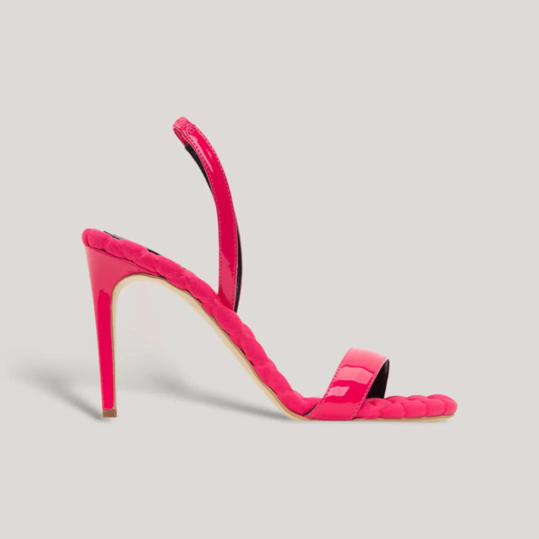 VIVIEN | Fuchsia Vegan Patent Slingback Sandals | women's shoes | AERA | ALLTRUEIST