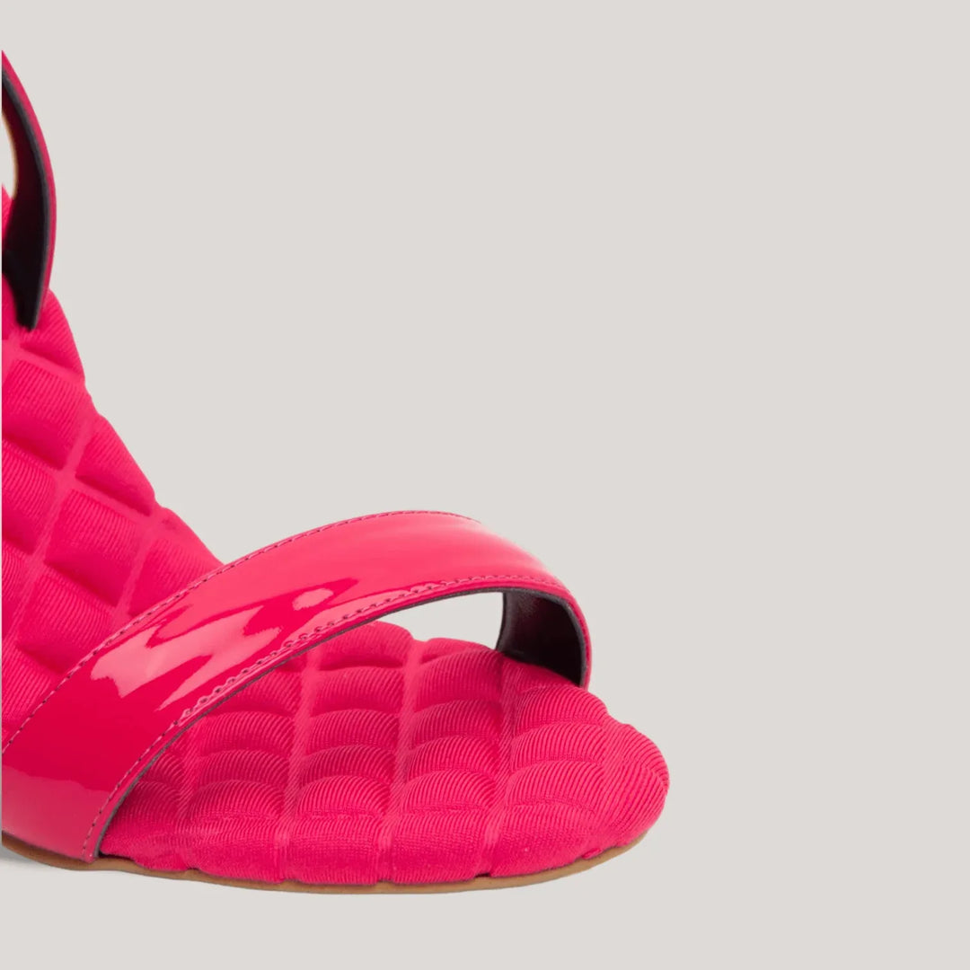 VIVIEN | Fuchsia Vegan Patent Slingback Sandals | women&
