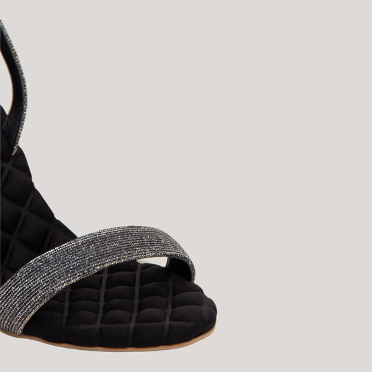 VIVIEN | Metallic Vegan Patent Slingback Sandals | women&