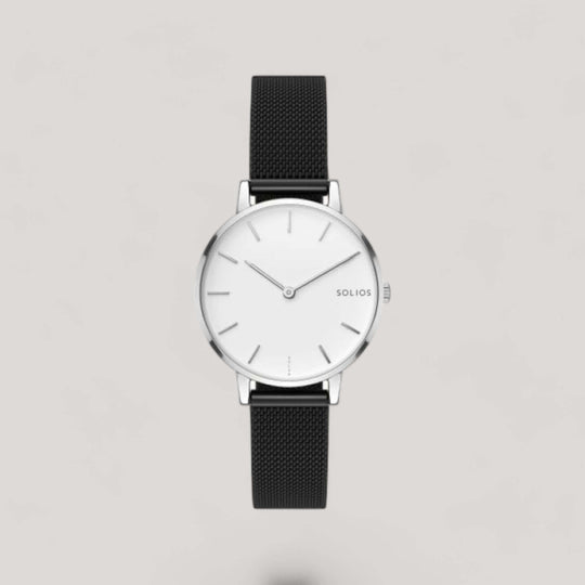 The Solar Mini | White Dial - Silver Case