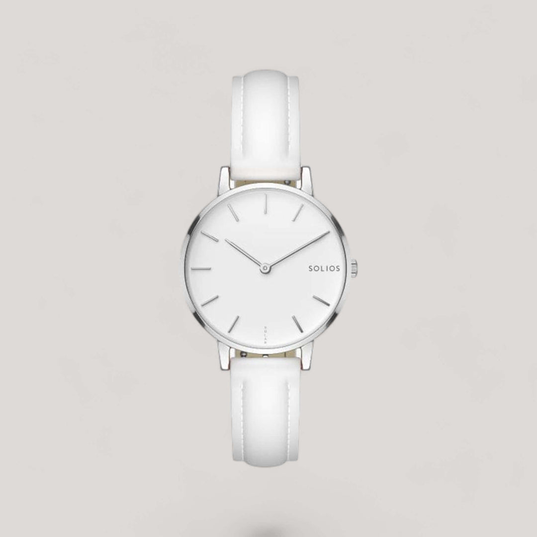 The Solar Mini | White Dial - Silver Case