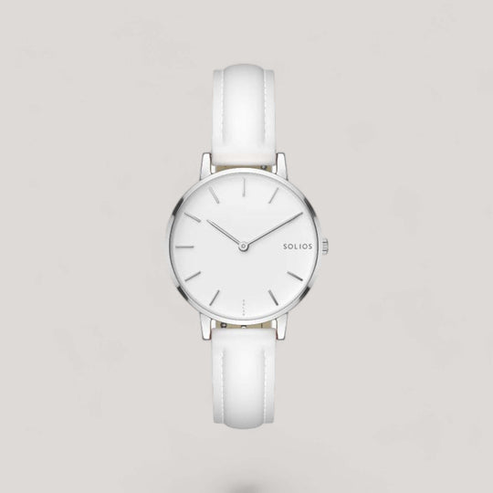 The Solar Mini | White Dial - Silver Case