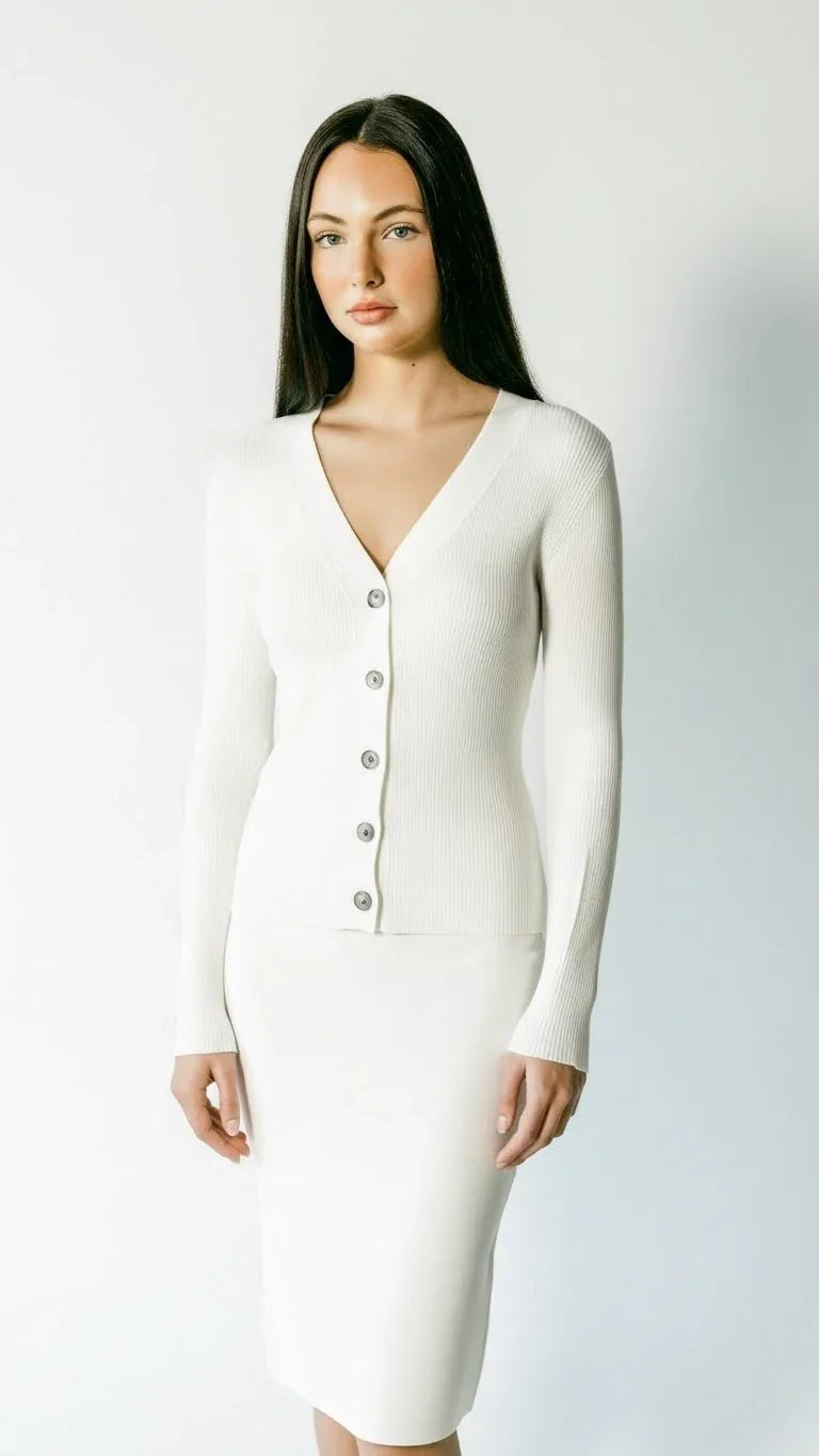 JASMINE | Ecoviscose - Ribbed Cardigan