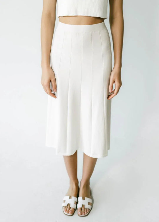 MONICA | Ecoviscose - Variegated Midi Flared Skirt