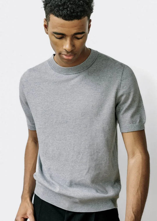 TULLY | Egyptian Cotton Short Sleeve Crewneck Sweater