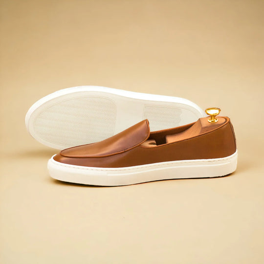 ICARUS | Loafer Vegan Sneakers - Tan | Men&