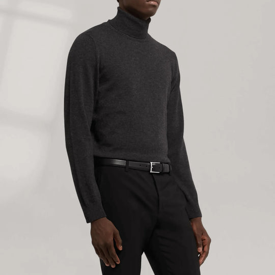 SOPHOS - Black Vegan Belt - Silver | Made To Order | Sustainable Belts | ALLTRUEIST