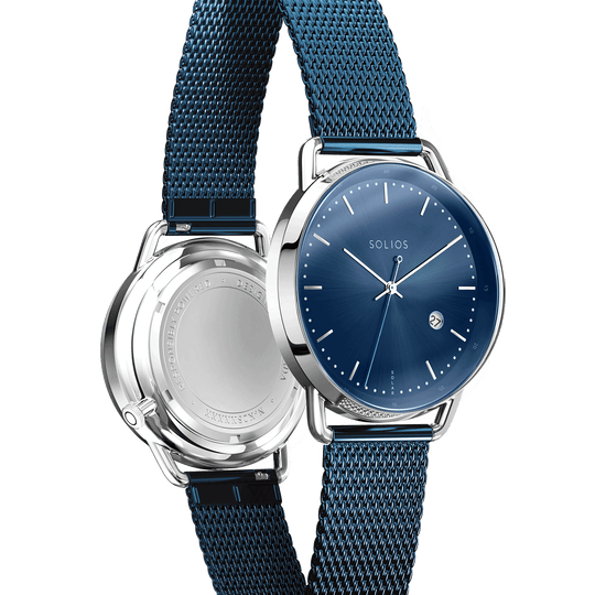 The Solar Curve | Blue Dial - Silver Case