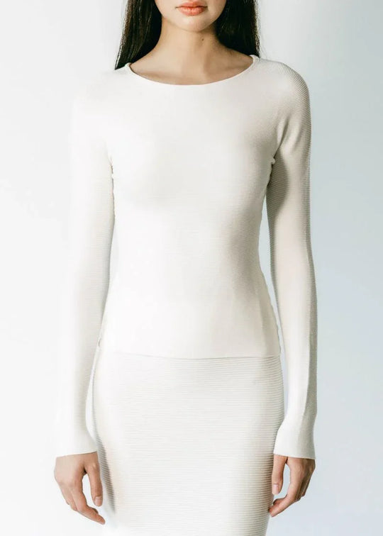 AVERY | Boat Neck Long Sleeve Top