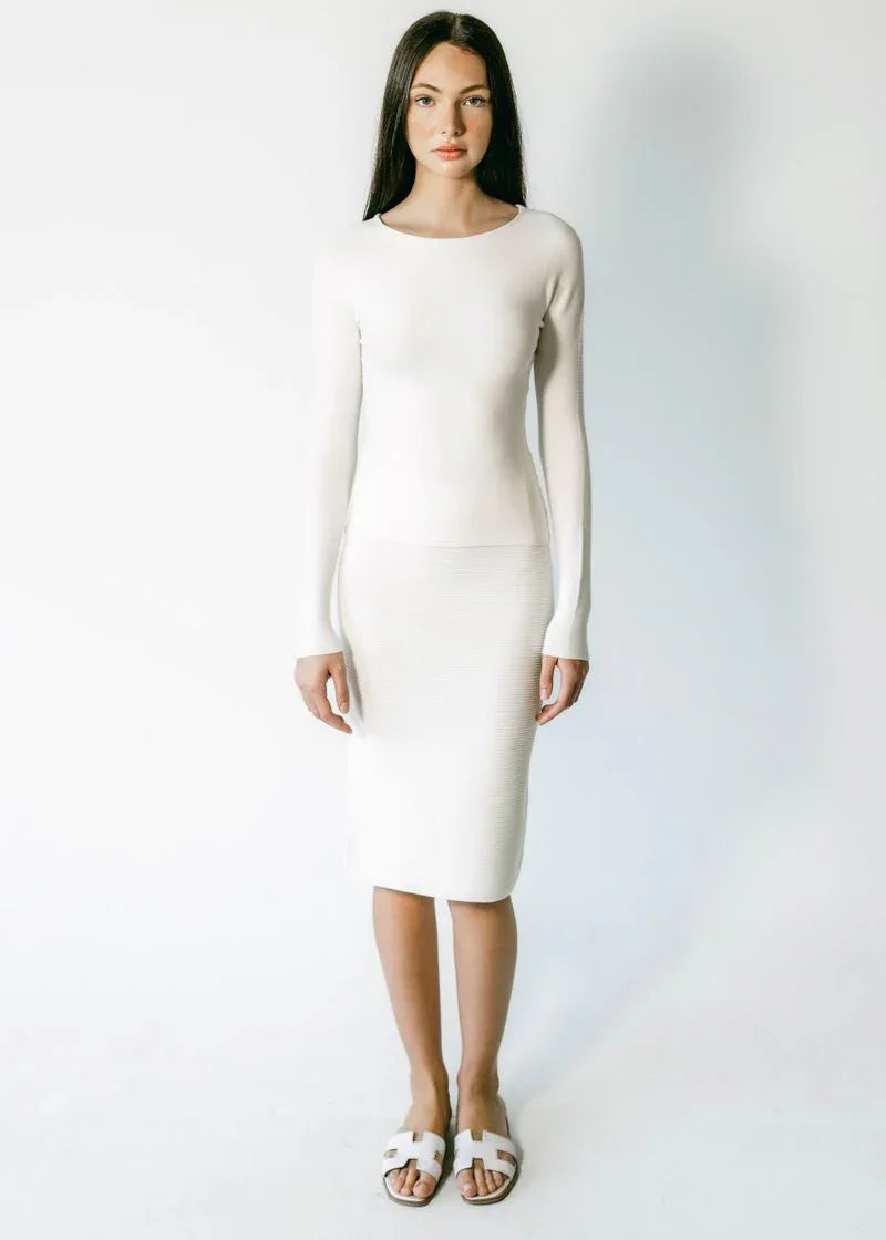 AVERY | Boat Neck Long Sleeve Top