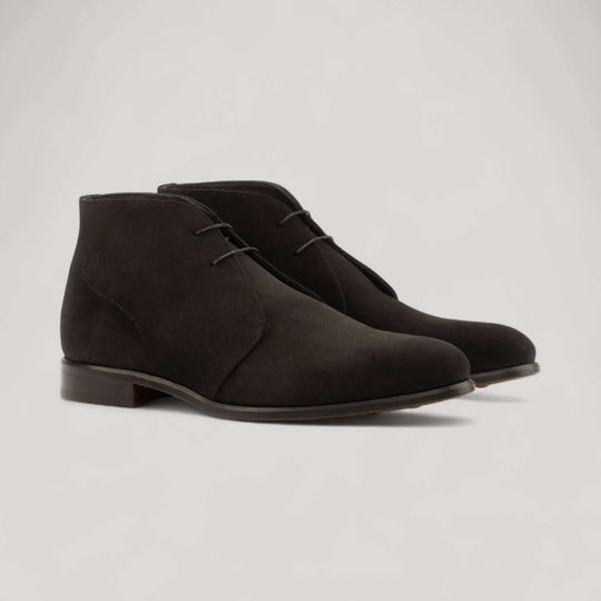 Chukka Boots - Black - Luxe Suede | Goodyear Welt