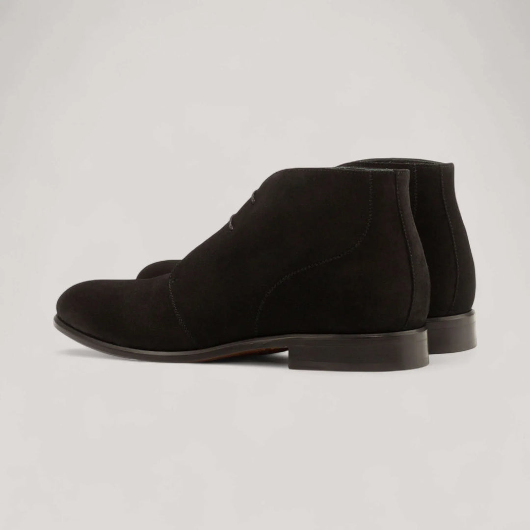 Chukka Boots - Black - Luxe Suede | Goodyear Welt