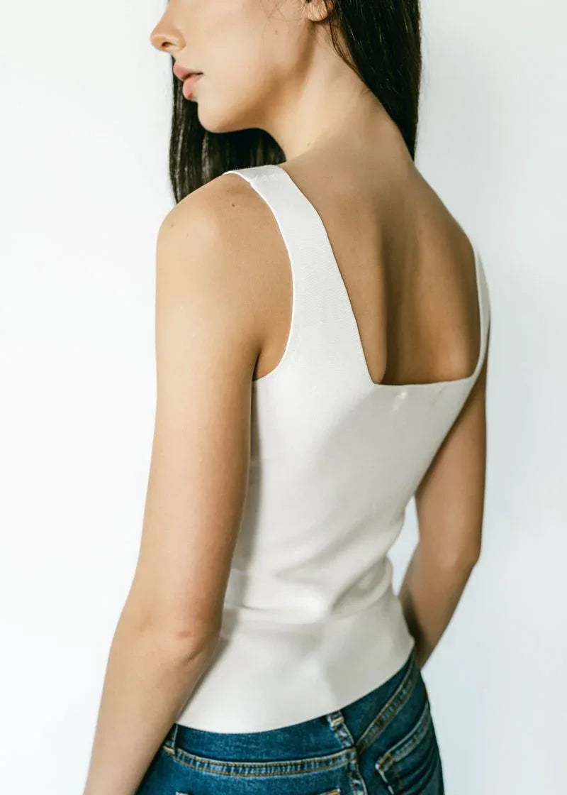 EDITH | Ecoviscose - Square Neck Tank Top