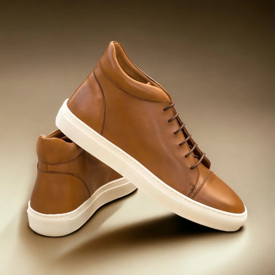 ZENITH | High Top Vegan Sneaker - Tan | Men&