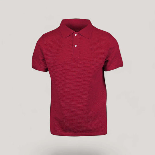 WOODY | Ecoviscose Mesh Polo Short Sleeve Shirt